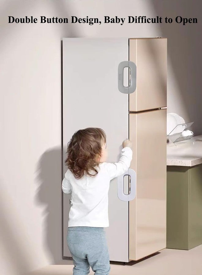 WINB Child Safety Strap Locks (1 Pack) - Baby Proof Cabinet & Drawer Locks for Toilet, Fridge, Doors with 3M Adhesive Pads, No Drilling Easy Installation, White - Image 4